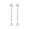 Thumbnail Image 2 of Multi-Diamond Front-Back Chain Dangle Earrings 1/2 ct tw 10K White Gold