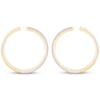 Thumbnail Image 2 of Diamond Pavé Open Hoop Earrings 3/4 ct tw 10K Yellow Gold