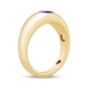 Thumbnail Image 2 of Oval-Cut Amethyst Solitaire Bezel-Set Signet Ring 10K Yellow Gold