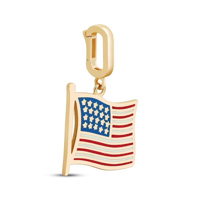 Main Image 2 of Charmed Memories Flag Enamel Charm 10K Yellow Gold