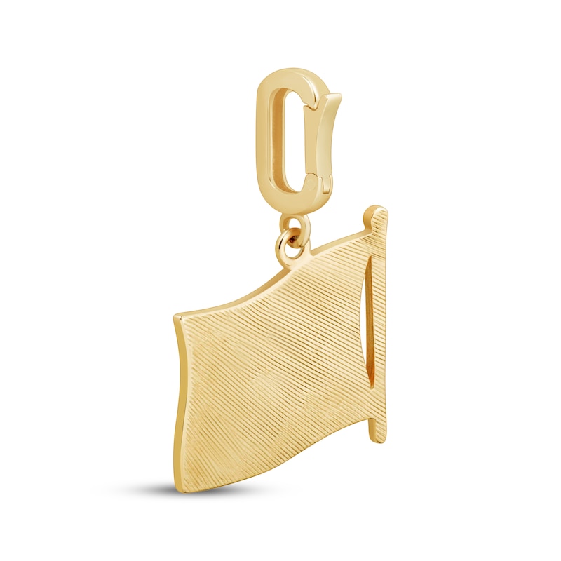 Main Image 3 of Charmed Memories Flag Enamel Charm 10K Yellow Gold