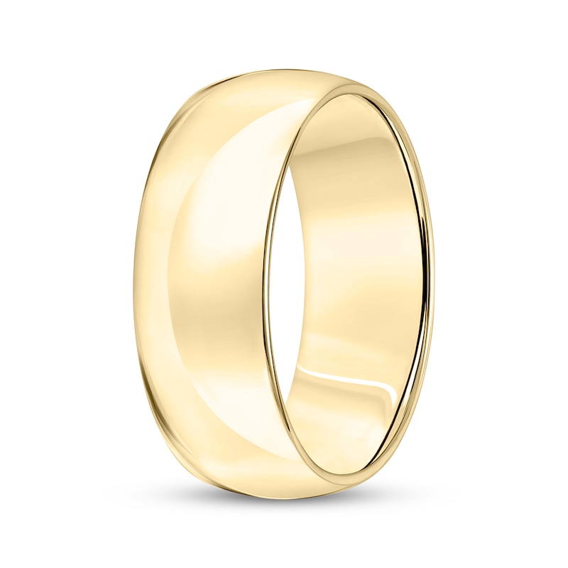 Main Image 2 of Now + Forever Men's Domed Comfort-Fit Wedding Band 10K Yellow Gold 8mm
