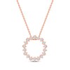Thumbnail Image 1 of Diamond Squiggle Circle Necklace 1/3 ct tw 10K Rose Gold 18&quot;