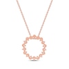 Thumbnail Image 3 of Diamond Squiggle Circle Necklace 1/3 ct tw 10K Rose Gold 18&quot;