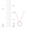 Thumbnail Image 5 of Diamond Squiggle Circle Necklace 1/3 ct tw 10K Rose Gold 18&quot;