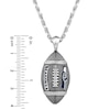 Thumbnail Image 4 of True Fans Seattle Seahawks 1/20 CT. T.W. Diamond Vertical Football Necklace in Sterling Silver