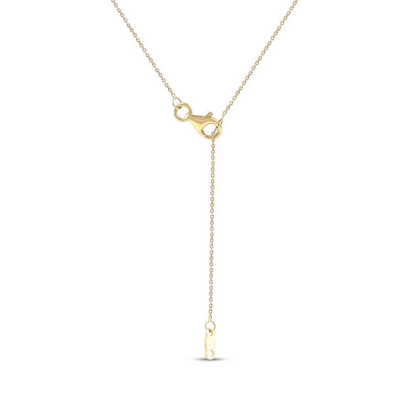 Main Image 4 of Pear-Shaped Diamond Two-Row Circle Necklace 1 ct tw 10K Yellow Gold 18&quot;