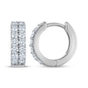 Thumbnail Image 3 of KAY Lab-Grown Diamonds Two-Row Pavé Huggie Hoop Earrings 1 ct tw 10K White Gold