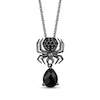 Thumbnail Image 1 of Disney Treasures The Nightmare Before Christmas Black Onyx & Diamond Spider Necklace 1/10 ct tw Black Rhodium-Plated Sterling Silver 19"