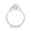 Thumbnail Image 3 of KAY Lab-Grown Diamonds Multi-Stone Circle Halo Promise Ring 1/5 ct tw Sterling Silver