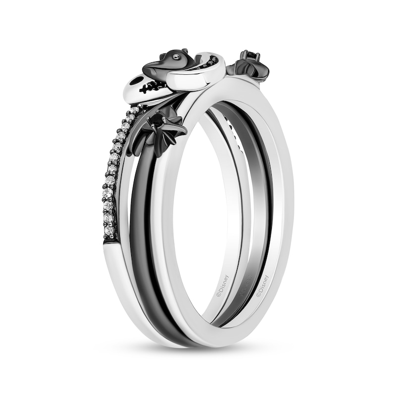 Main Image 2 of Disney Treasures The Nightmare Before Christmas "Jack Skellington" Spooky Symbols Diamond Ring 1/15 ct tw Sterling Silver