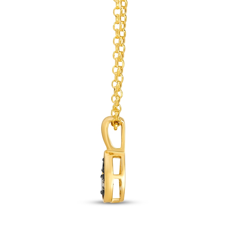 Main Image 2 of Le Vian Diamond Teardrop Frame Necklace 1/6 ct tw 14K Honey Gold 19"