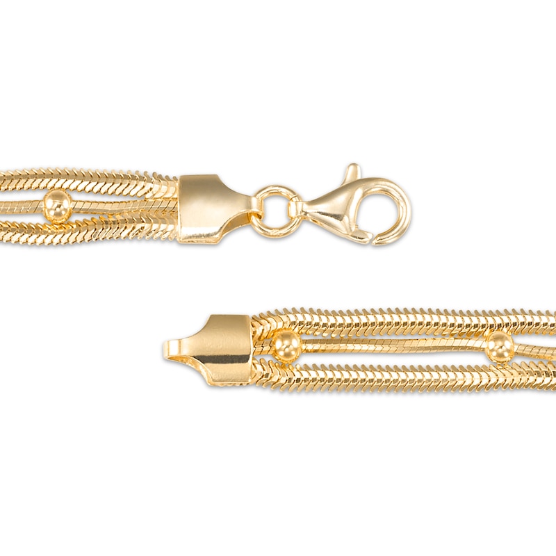 Main Image 2 of STUDIO BY KAY Layered Bead Bracelet 24K Yellow Gold Vermeil Sterling Silver 7.5"