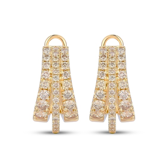 Thumbnail Image 2 of Le Vian Good Karma Diamond Split Hoop Earrings 7/8 ct tw 14K Honey Gold