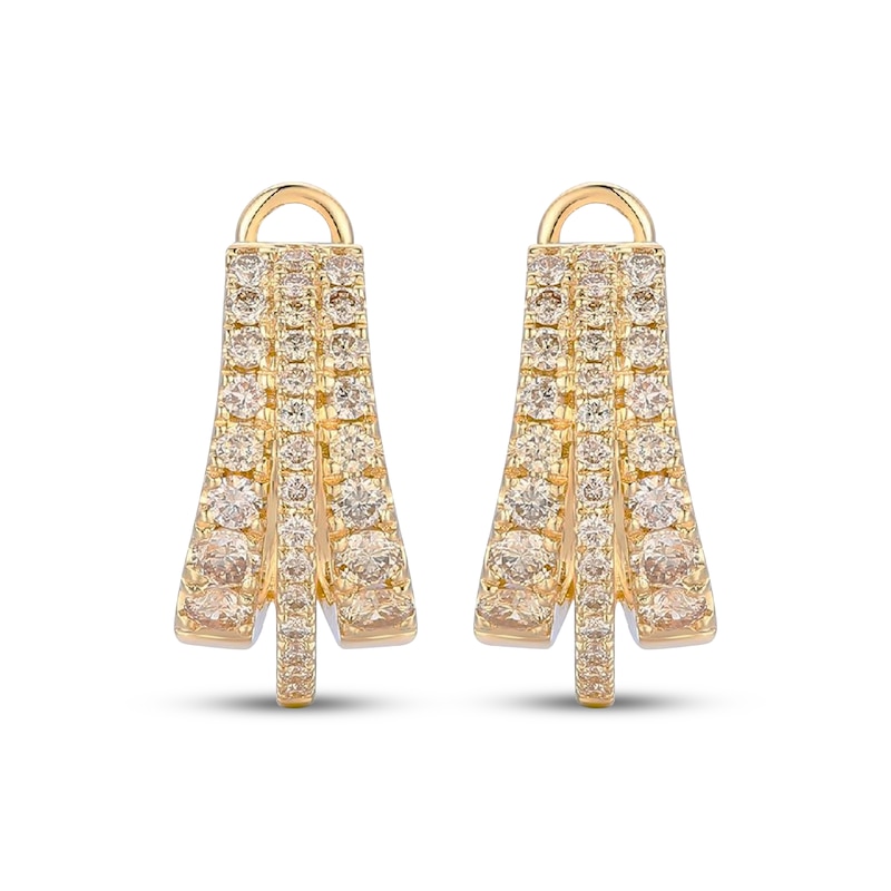Main Image 2 of Le Vian Good Karma Diamond Split Hoop Earrings 7/8 ct tw 14K Honey Gold
