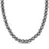 Thumbnail Image 1 of Men's Hematite Bead Necklace Stainless Steel 20"