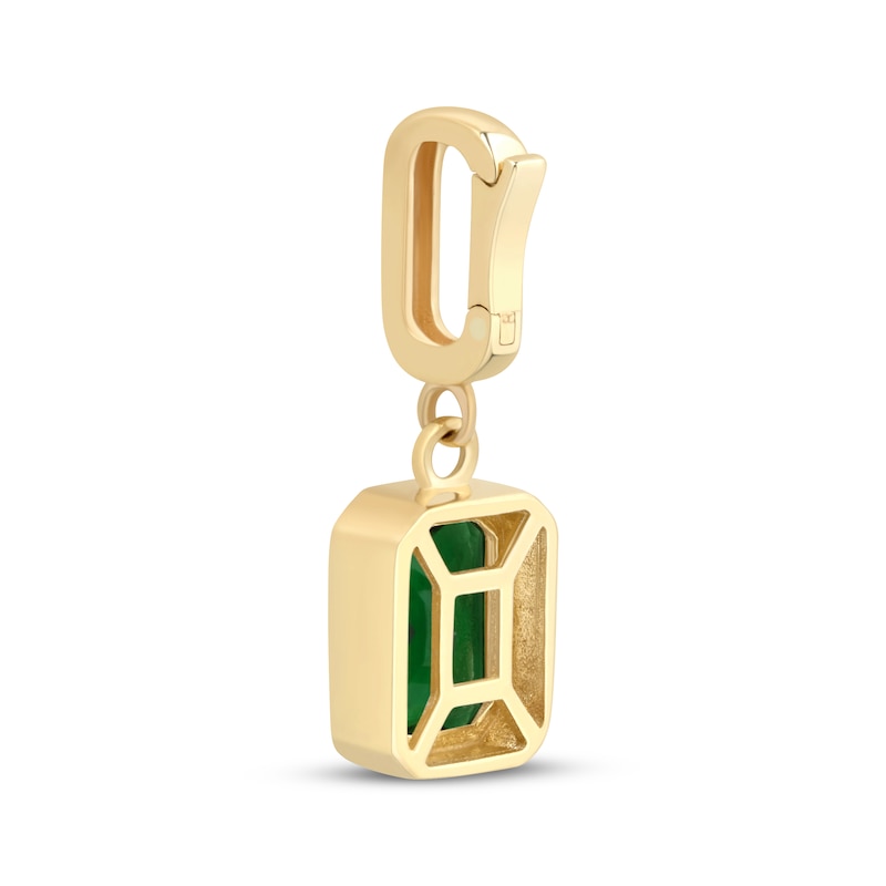 Main Image 3 of Charmed Memories Emerald-Cut Green Cubic Zirconia Charm 10K Yellow Gold