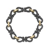 Thumbnail Image 1 of Men's Link Bracelet Black & Yellow Ion-Plated Stainless Steel 8.5"