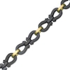 Thumbnail Image 2 of Men's Link Bracelet Black & Yellow Ion-Plated Stainless Steel 8.5"