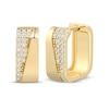 Thumbnail Image 1 of STUDIO BY KAY Angled Hoop Earrings 1/5 ct tw 24K Yellow Gold Vermeil Sterling Silver