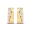 Thumbnail Image 2 of STUDIO BY KAY Angled Hoop Earrings 1/5 ct tw 24K Yellow Gold Vermeil Sterling Silver