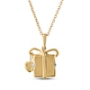 Thumbnail Image 3 of STUDIO BY KAY Lab-Grown Diamond Pavé Wrapped Gift Necklace 1/10 ct tw 24K Yellow Gold Vermeil Sterling Silver 18"