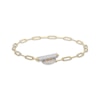 Thumbnail Image 1 of STUDIO BY KAY Lab-Grown Diamond Paperclip Chain Toggle Bracelet 7/8 ct tw 24K Yellow Gold Vermeil Sterling Silver 7.25"