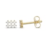 Thumbnail Image 3 of STUDIO BY KAY Lab-Grown Diamond Grid Stud Earrings 1/10 ct tw 24K Yellow Gold Vermeil Sterling Silver