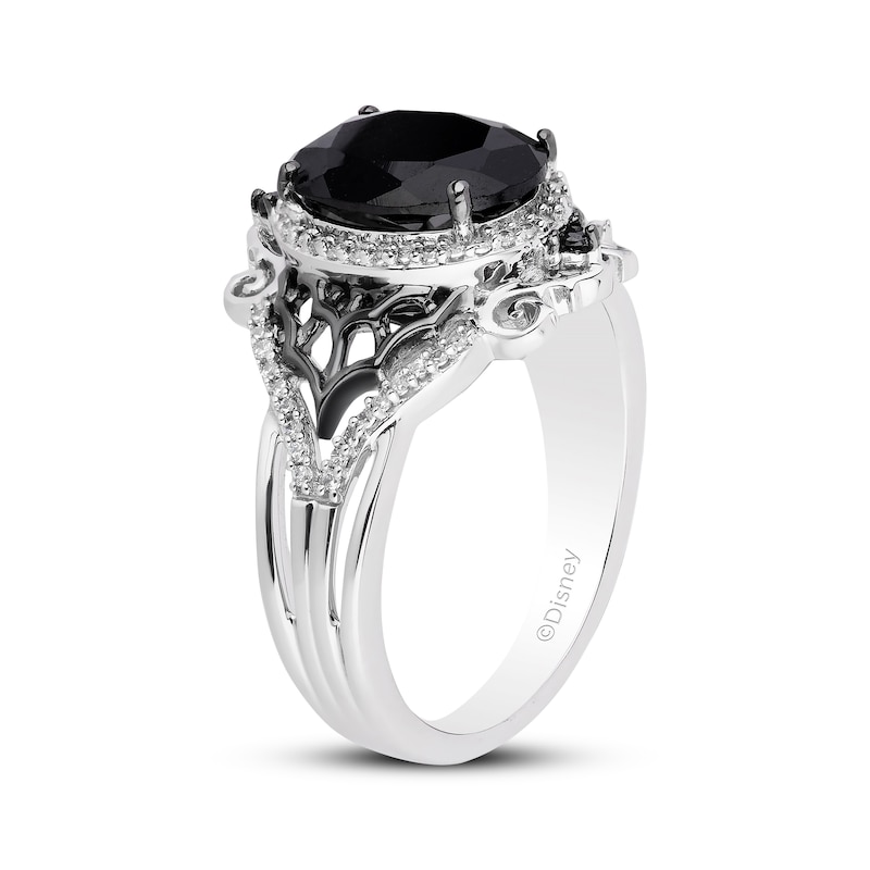 Main Image 2 of Disney Treasures The Nightmare Before Christmas Oval-Cut Black Onyx & Diamond Ring 1/6 ct tw Sterling Silver
