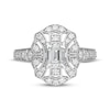 Thumbnail Image 3 of Neil Lane Artistry Emerald-Cut Lab-Grown Diamond Vintage-Style Engagement Ring 1-1/3 ct tw 14K White Gold