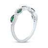 Thumbnail Image 2 of Now + Forever Marquise-Cut Emerald & Diamond Anniversary Ring 1/4 ct tw 10K White Gold