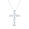 Thumbnail Image 1 of KAY Signature Collection Cross Necklace 3 ct tw 10K White Gold 18"
