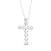 Thumbnail Image 3 of KAY Signature Collection Cross Necklace 3 ct tw 10K White Gold 18"