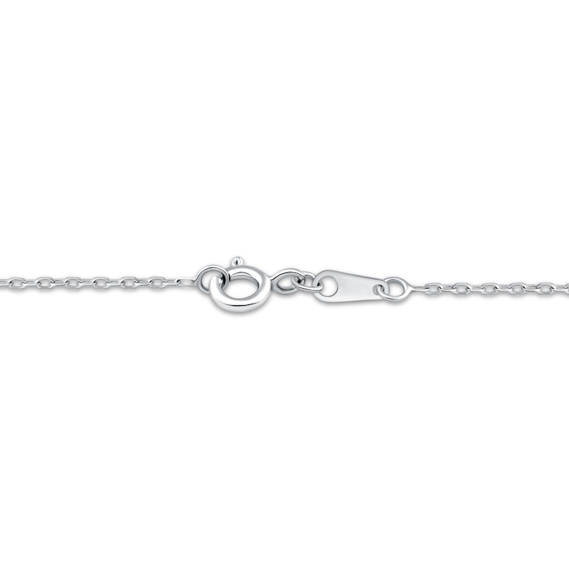 Main Image 4 of KAY Signature Collection Cross Necklace 3 ct tw 10K White Gold 18"