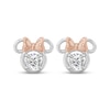 Thumbnail Image 2 of Disney Treasures Minnie Mouse Lab-Grown Diamond Solitaire Stud Earrings 1/2 ct tw Sterling Silver & 18K Rose Gold Plating