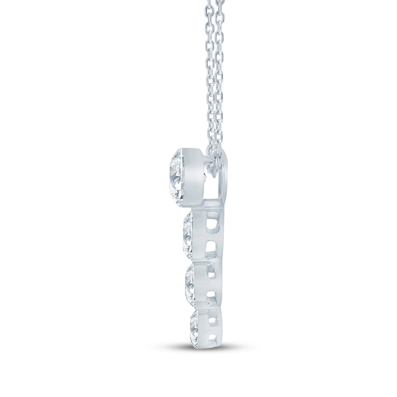 Main Image 3 of KAY Lab-Grown Diamonds Graduated Drop Necklace 3/4 ct tw 10K White Gold