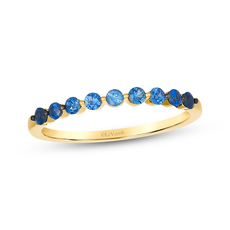 Main Image 1 of Le Vian Denim Ombré Sapphire Ring 14K Honey Gold