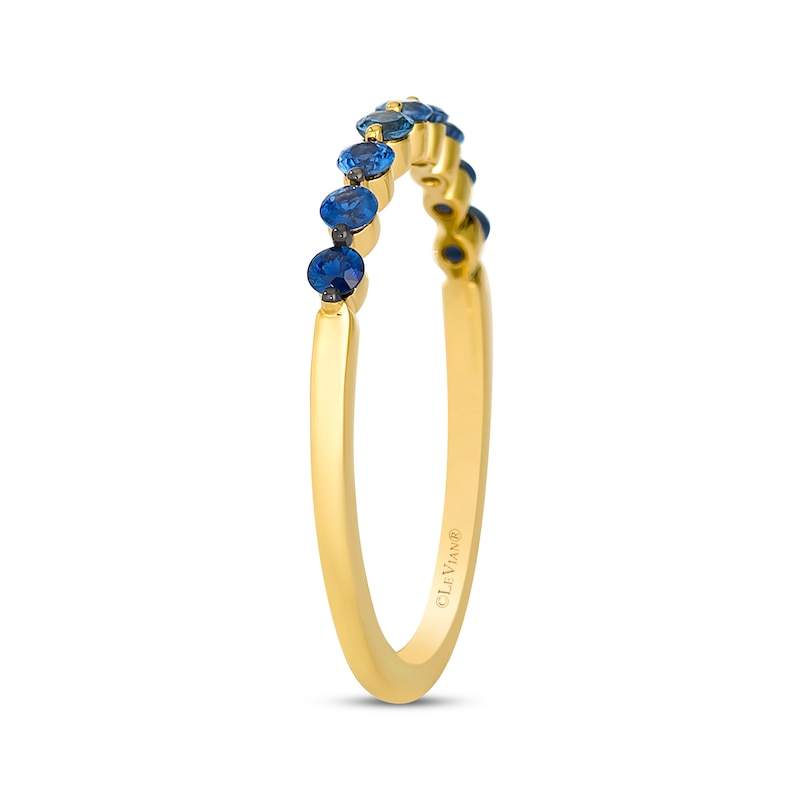 Main Image 2 of Le Vian Denim Ombré Sapphire Ring 14K Honey Gold