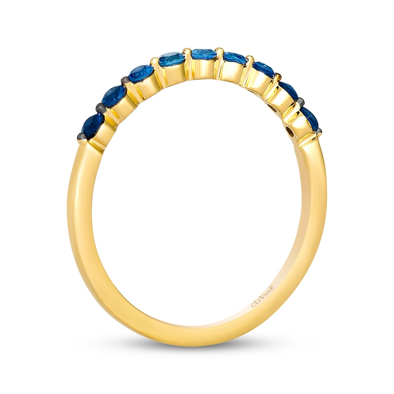 Main Image 3 of Le Vian Denim Ombré Sapphire Ring 14K Honey Gold