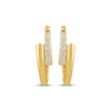 Thumbnail Image 2 of KAY Lab-Grown Diamonds Bypass Hoop Earrings 1/6 ct tw 14K Yellow Gold-Plated Sterling Silver