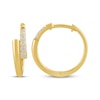 Thumbnail Image 3 of KAY Lab-Grown Diamonds Bypass Hoop Earrings 1/6 ct tw 14K Yellow Gold-Plated Sterling Silver