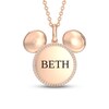 Thumbnail Image 1 of Disney Treasures Mickey Mouse Diamond Necklace 1/10 ct tw 10K Rose Gold 17"