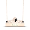 Thumbnail Image 1 of Disney Treasures Alice in Wonderland Black & White Diamond Necklace 1/4 ct tw 10K Rose Gold 17"