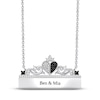 Thumbnail Image 1 of Disney Treasures Alice in Wonderland Black & White Diamond Necklace 1/4 ct tw 10K White Gold 17"