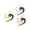 Thumbnail Image 2 of Disney Treasures The Nightmare Before Christmas Black & White Diamond Heart Necklace 1/6 ct tw 10K Yellow Gold 17"