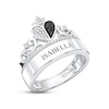 Thumbnail Image 2 of Disney Treasures Alice in Wonderland Black & White Diamond Heart Ring 1/4 ct tw 10K White Gold