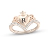 Thumbnail Image 1 of Disney Treasures Alice in Wonderland Diamond Heart Ring 1/6 ct tw 10K Rose Gold