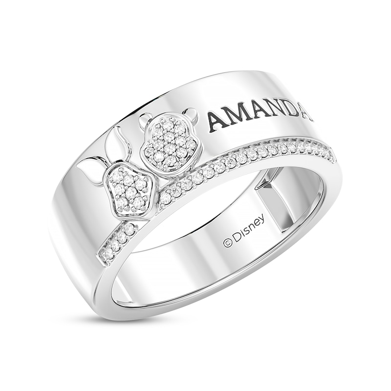 Main Image 2 of Disney Treasures Winnie the Pooh Diamond Ring 1/4 ct tw Sterling Silver