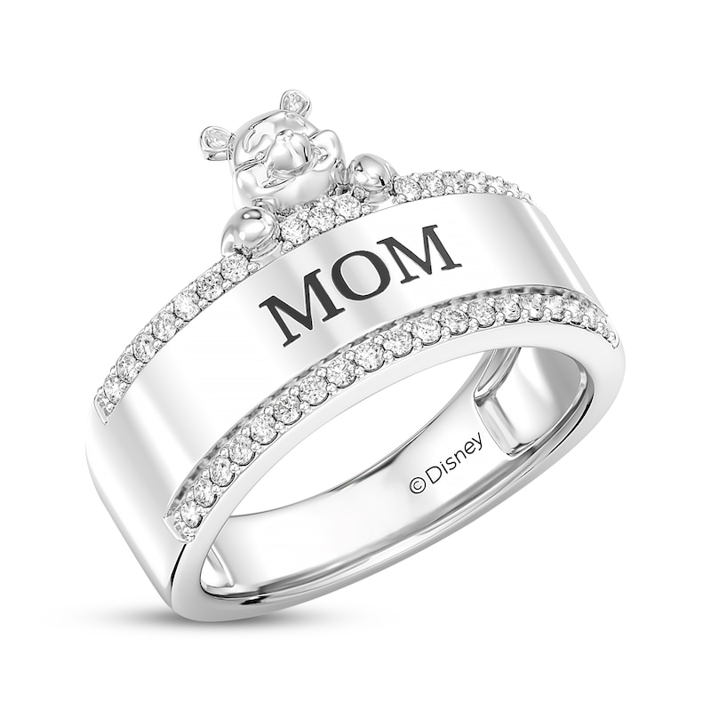 Main Image 2 of Disney Treasures Winnie the Pooh Diamond Ring 1/4 ct tw Sterling Silver