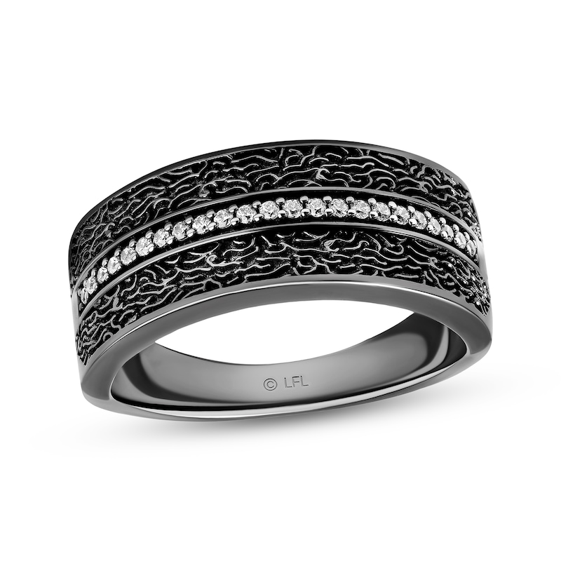 Main Image 1 of Star Wars Han Solo Diamond Ring 1/6 ct tw Black Rhodium-Plated Sterling Silver